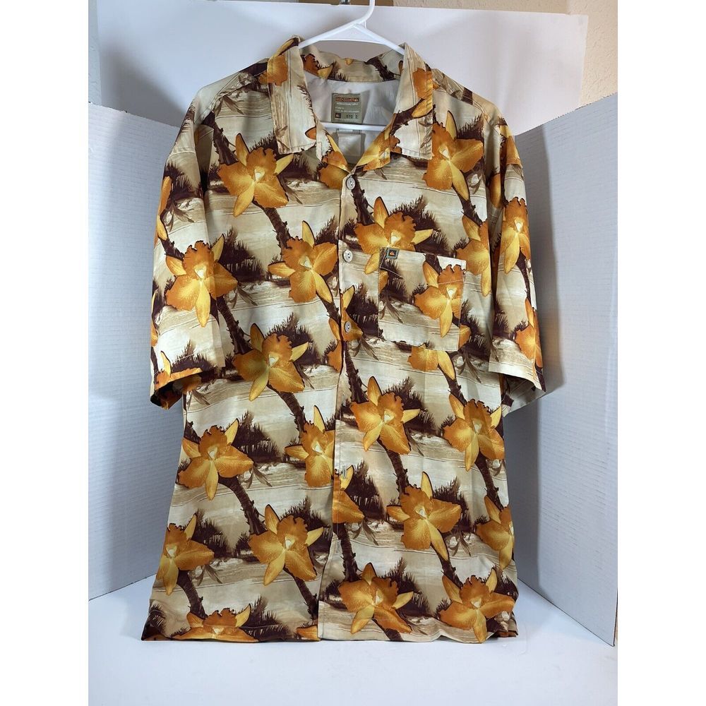 Mens Quiksilver hawaiian shirt‎ floral  XL